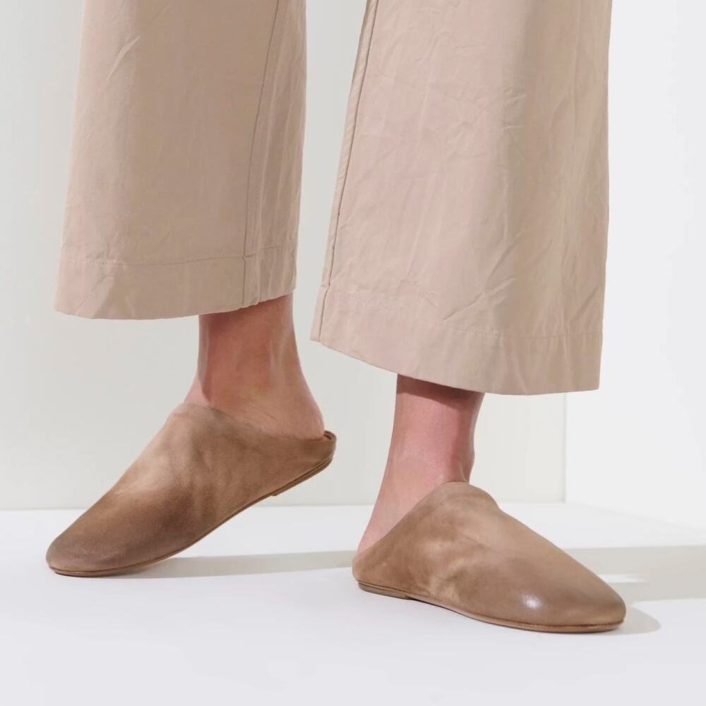 Marsèll Marsell Italy Suede Girella Sabot Hazelnut Tan Nocciola 36 Mules Slides